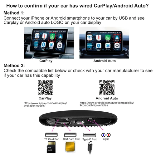 Imagen 2 del producto CarPlay Ai Box 8 + 128G Android 13 Carplay inalámbrico Android Auto QCM6125 CPU de 8 núcleos 4G LTE para VW Audi Kia Fiat