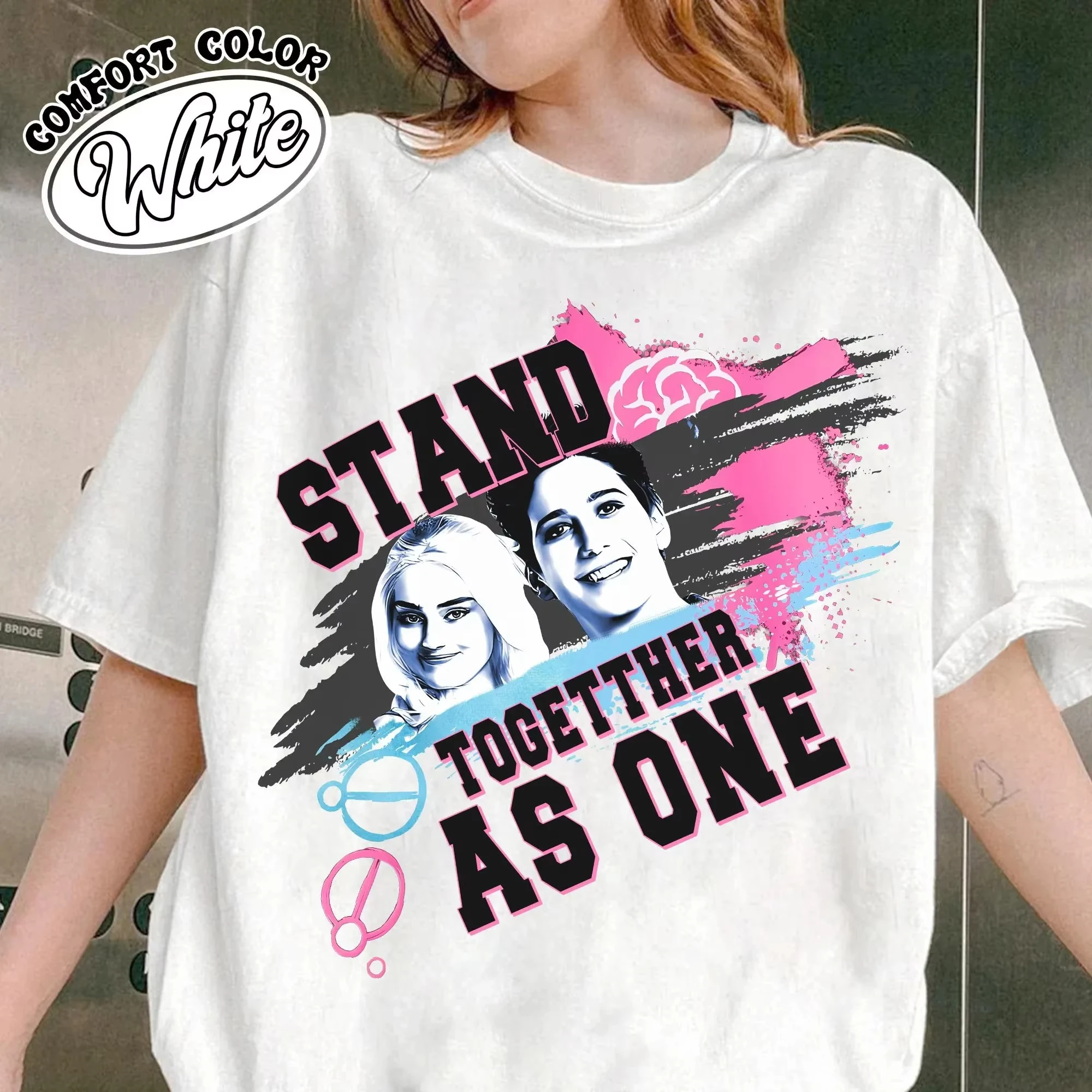 

MINISO Disney Channel Zombies 4 Movie Character T-shirt Zombies Poster 2025 T-shirt Zed and Addison Disneyland Family Trip