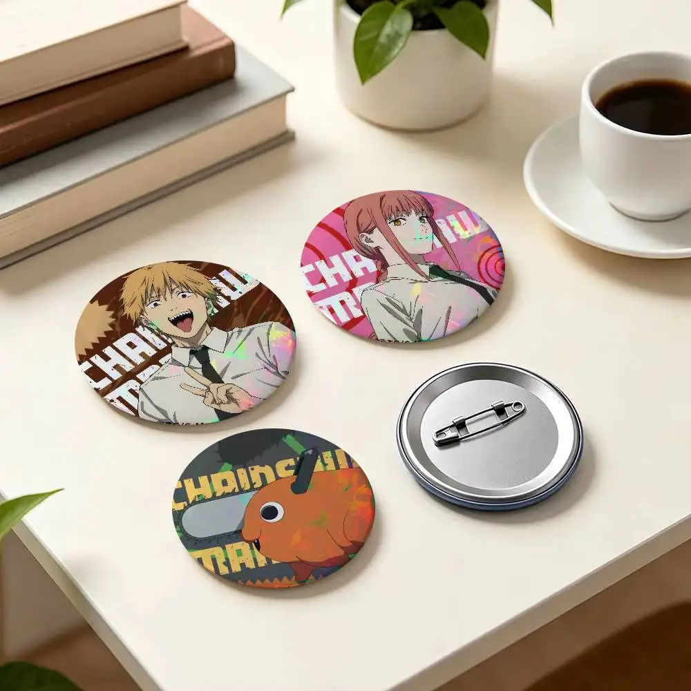 Aki Hayakawa Denji Pochita Power Makima Comic  Tinplate Soft Button Pins Animal Icon Brooch Lapel Backpack Badge Accessories Pin