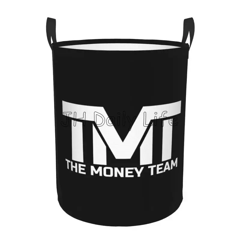Floyd Mayweather TMT cesta redonda para la colada, cesto de tela de gran capacidad, cesta de almacenamiento, organizador de almacenamiento de juguetes Oxford para el hogar y el dormitorio