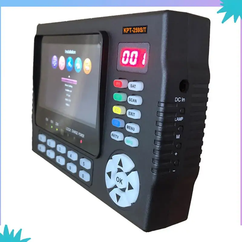 KPT-259ST DVB-S2 DVB-T2 DVB-C HD Приемник спутникового телевидения Анализ спектра Better Satlinks Вилка европейского стандарта