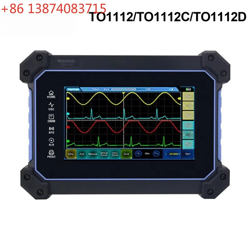 Hantek TO1112 Multi-Functional Touch Screen Digital Oscilloscope Support Fast Charging Handheld Oscilloscope