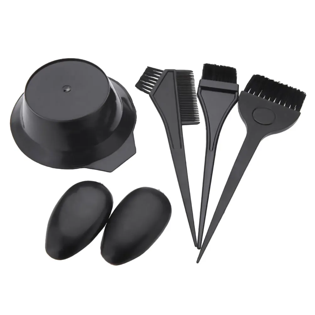 

Hairdressing Tint Kit Black Hair Coloring Comb Set With Bowl Earmuffs Dye Brushes For Salon Home Use Hair Care Tools