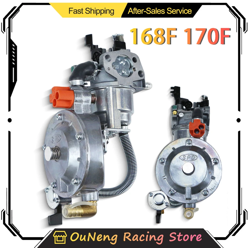 

For 2KW 3KW 168F 170F GX160 6.5 HP Gas Generator Dual Fuel Carb LPG 168 Manual Carburetor Dual Fuel LPG NG