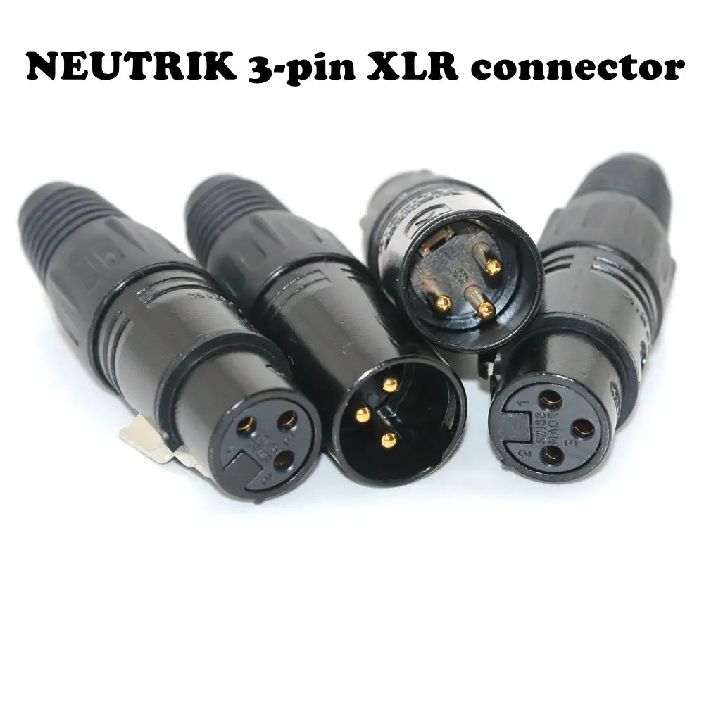 20PCS/lot FOR NEUTRIK connector 10PCS NC3MX & 10PCS NC3FX Male et femelle Un ensemble 3 Broches XLR Connecteur avec!