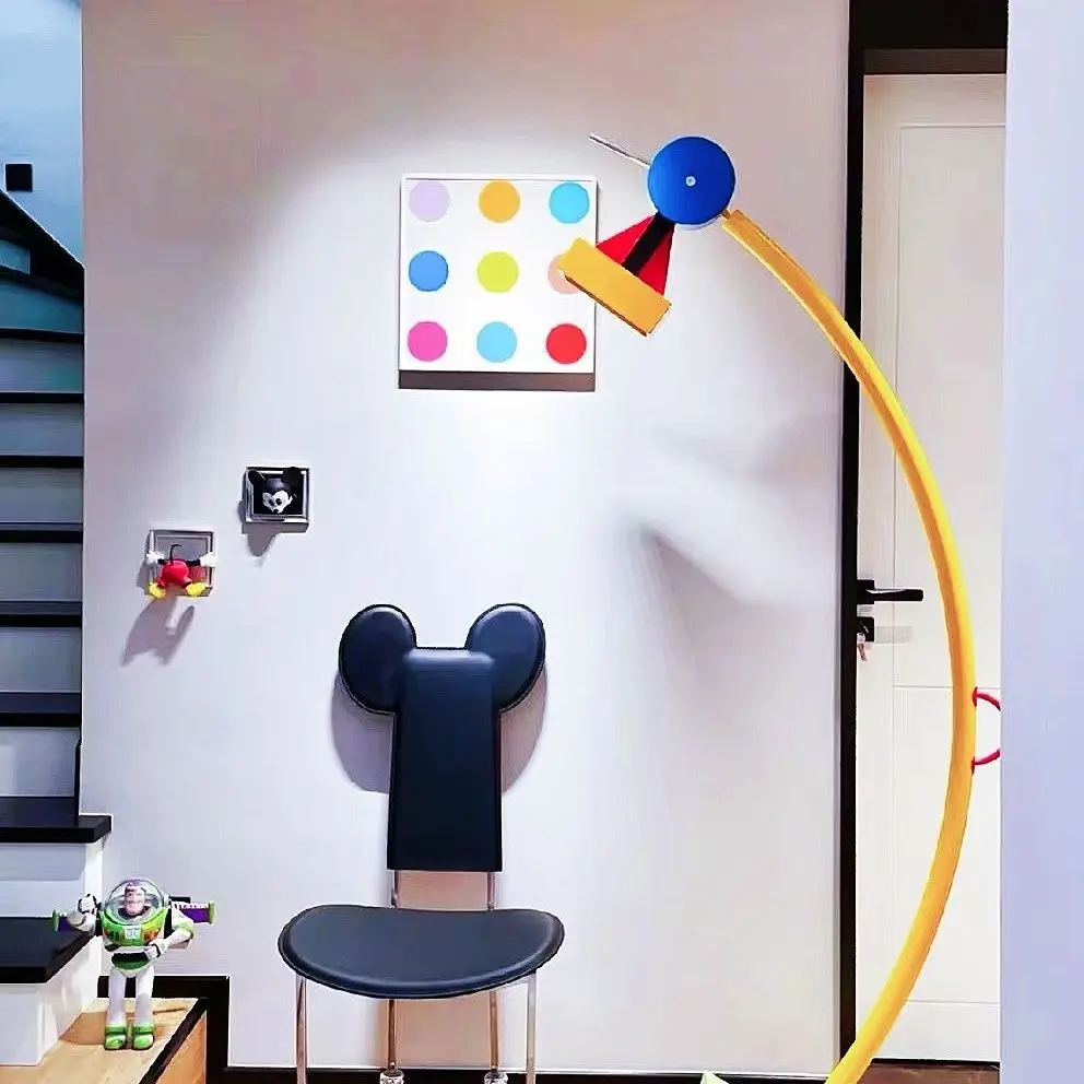 Geometric floor lamp creative colorful living room study LED reading table lamp children's room