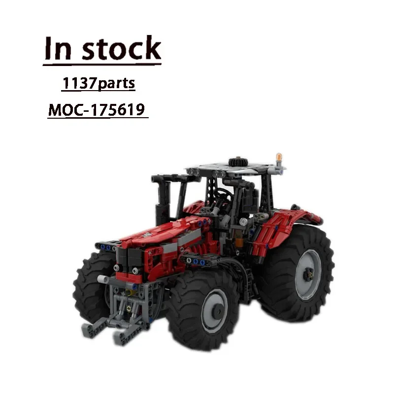 

MOC-175619 Red Agricultural Transport Tractor Splicing Assembly Building Block Model 1137 Building Block Parts Children's A Toy