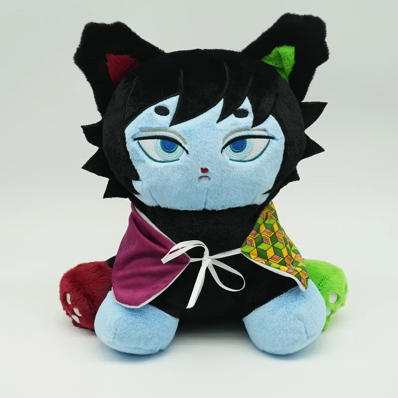 

Hot Demon Slayer Plush Toy Kimetsu No Yaiba Water Hashira Giyu Tomioka Cat Plush Toys Ornament Collection Birthday Gifts