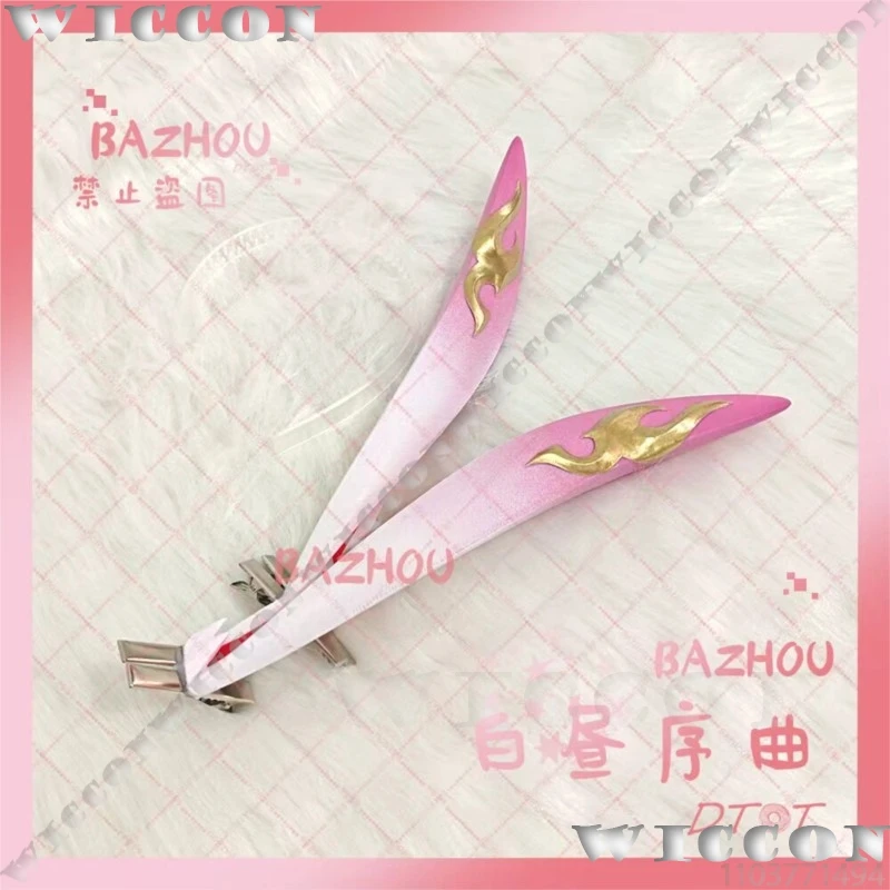 Evanescia Game Honkai: Star Rail Cosplay Pink Ears 3D Printed PLA Prop Cute Prop Red Bow Flower Woman Cos Accessories Halloween - view 6