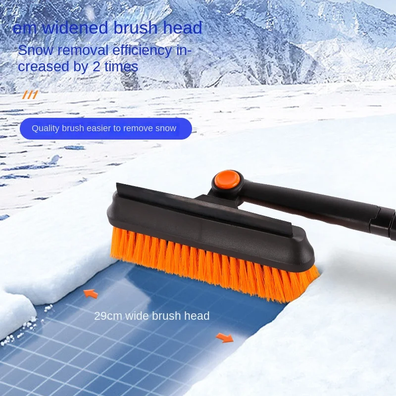 Five-in-One Telescopic Snow Shovel Car Multifunction Icing Spatula Portable Detachable Snow Plough Shovel Snow Brush