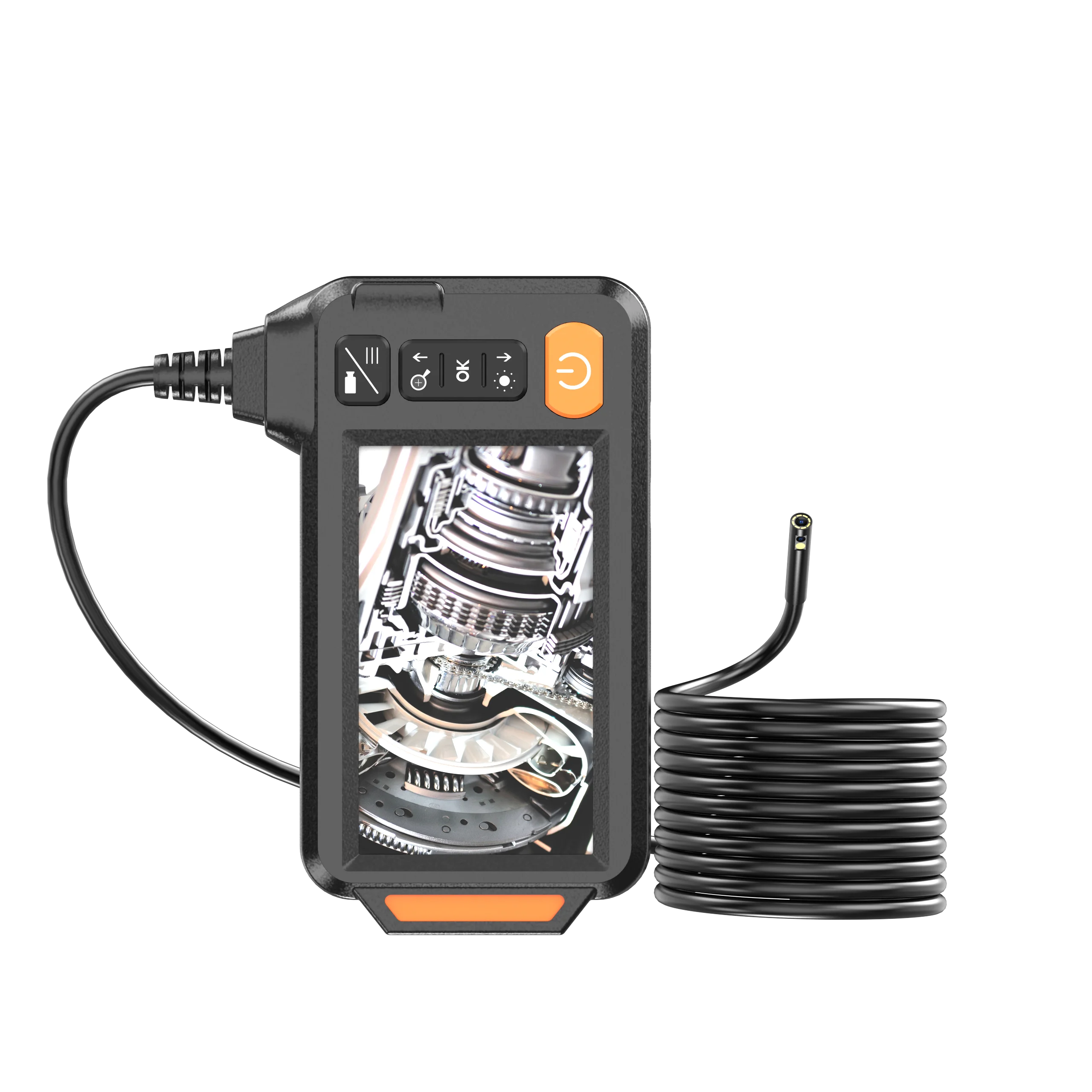 4.5Inch IPS Screen 8MM 2MP 1080P Dual Lens Side-view&Front View  Endoscope  CMOS Borescope Inspection Digital Microscope Camera