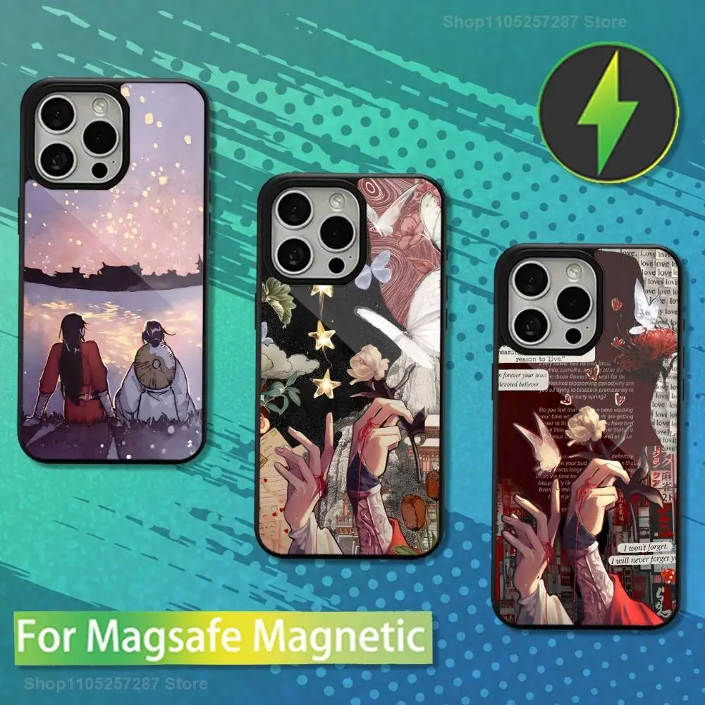 

Официальный чехол H-Heavens Blessings для iPhone Mini, 13, Max, 17,14, Plus,12,11,15, Pro,16, для Magsafe, магнитной беспроводной зарядки