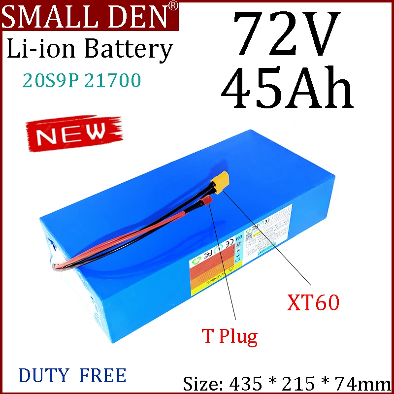 NUOVO 21700 72V 45Ah Batteria Al Litio Ricaricabile 20S9P 0-3500W Motore Ad Alta Potenza Per 84V E-bike Scooter triciclo