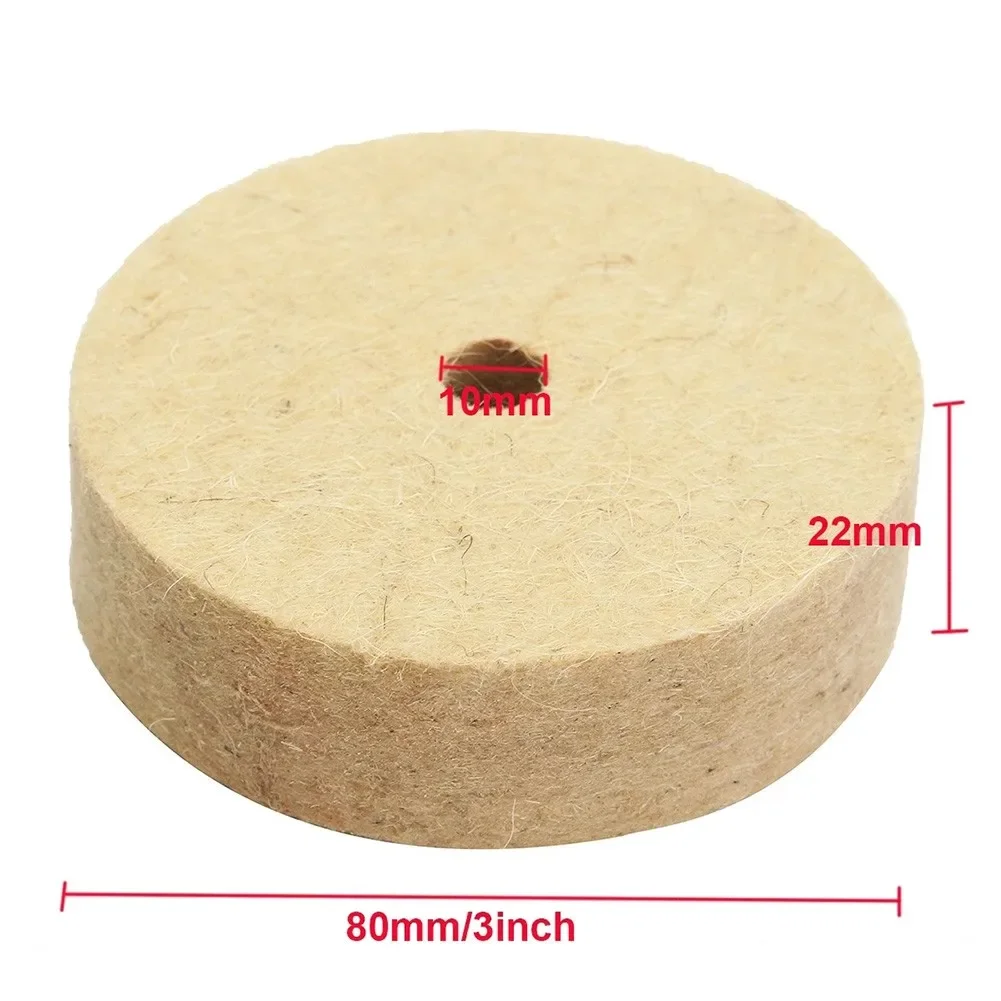 3 Inch Wool Felt Polishing Buffing Grinding Wheel Polisher Disc Pad Rotary Tool Wool 20mm/0.79inch Polishing Wheel