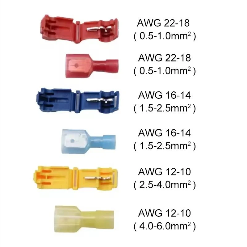 T-shaped break free quick connect terminal, wire break free connection, divine tube light connector, quick connect splitter
