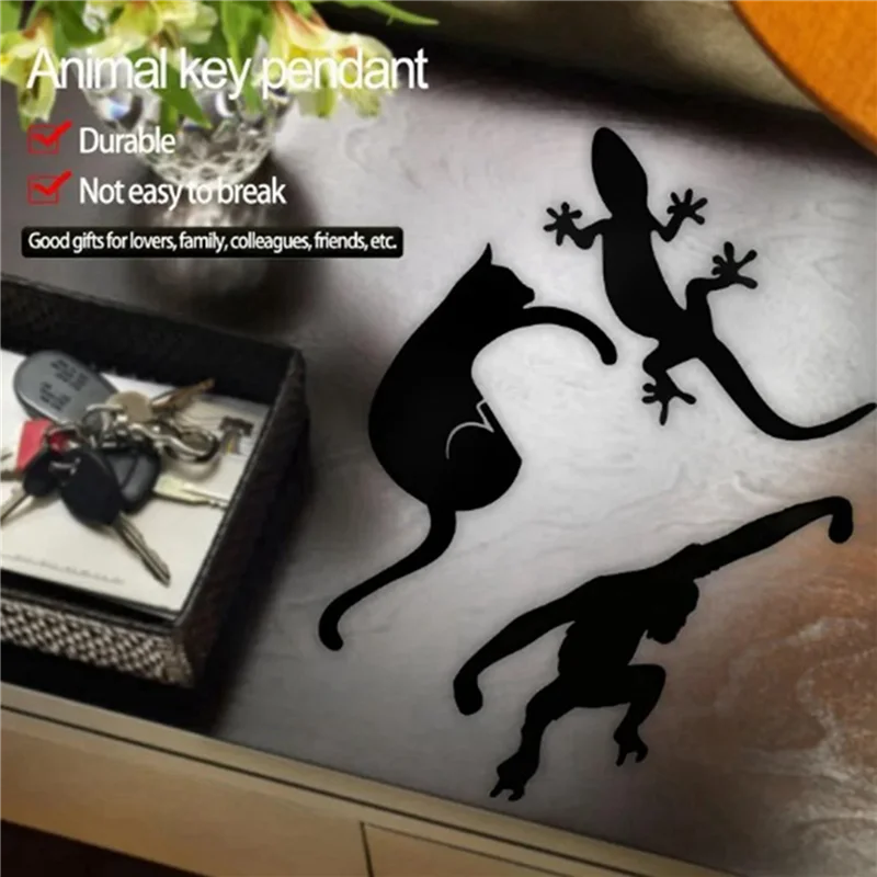 BAAG-Настенный держатель для ключей, декор комнаты, настенная полка для ключей, вешалка для поводка, ретро настенный крючок для ключей с животными, прочный кот