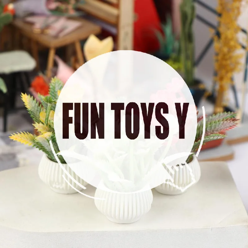 1/12 Simulazione di casa delle bambole Piante in vaso Modello Casa delle bambole Decorazione della casa Micro Paesaggio Piante Ornamenti Accessori per la casa delle bambole