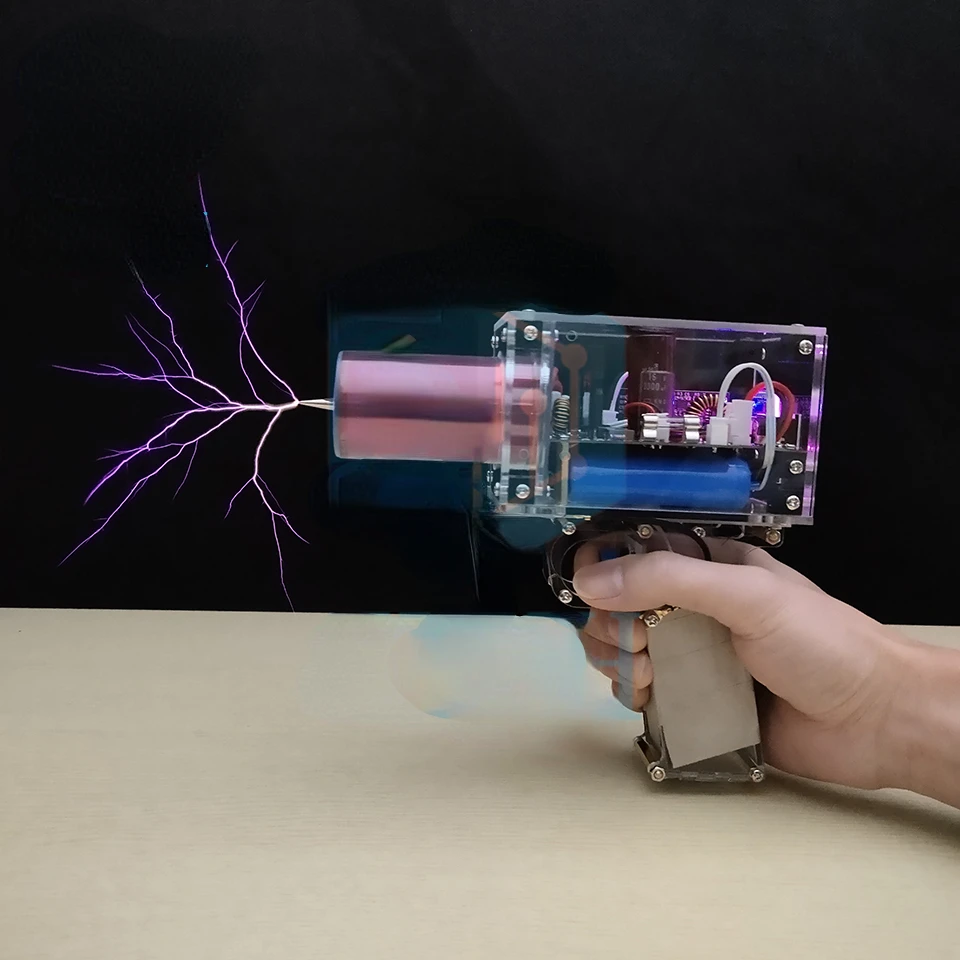 Elektrische Arc Wissenschaftliche Experiment Hohe Spannung Generator Tragbare Tesla Spule Handheld Künstliche Blitz Tesla Spule 13cm