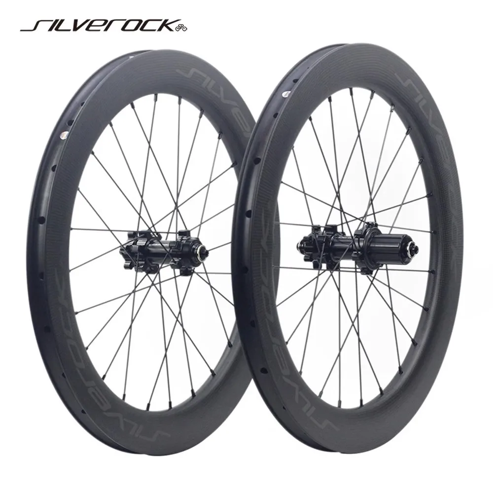 SILVEROCK SR50C 20 Inch 406 451 Carbon Wheel Disc Brake Clincher 11 Speed for D8 Blast Reach Minivelo Folding Bike Wheelset
