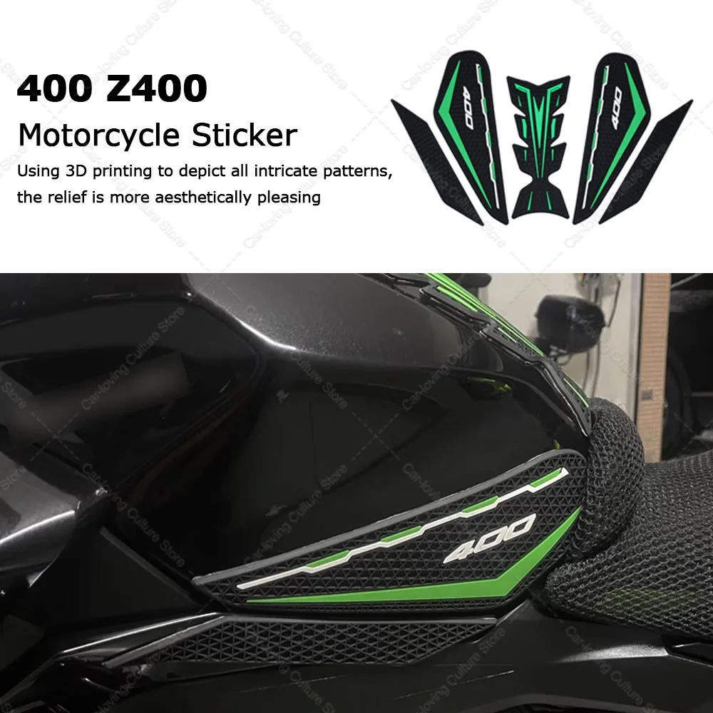

N--JA 400 Motorcycle Accessories Rubber Tank Pad Kits Protection Thicken Stickers Body Anti Slip Protection For N--JA 400 Z400