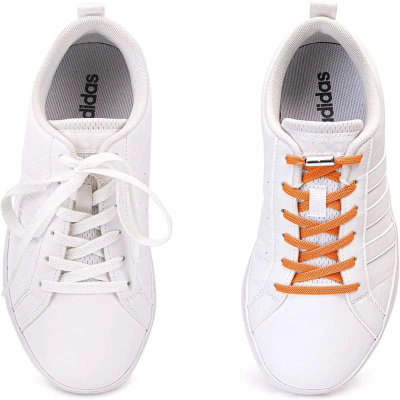 Alloy Lock No Tie Shoe Laces Flat Shoelaces for Sneakers Elastic Laces Without Ties Kids Adult Quick Lace for Shoes Rubber Bands