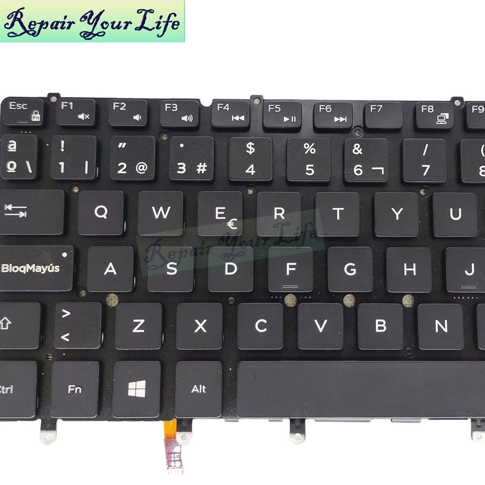 0MWV23 US Spain Spanish Laptop Backlit Keyboard For Dell Inspiron 13 7000 13 7347 13 7348 13 7352 7349 P54G P57G 9350 9360 9343 view 3