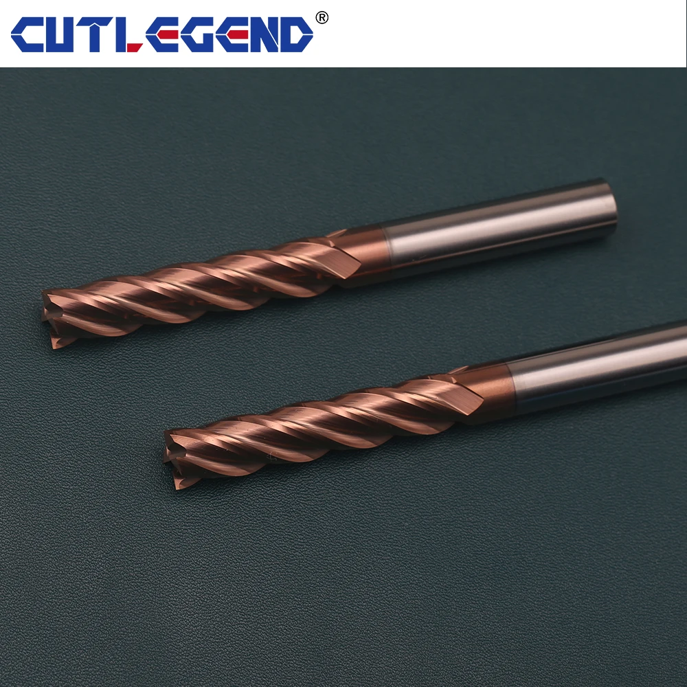 CUTLEGEND Milling Cutter End Mill Aluminum Cutter Alloy Coating Tungsten Steel Tool Bit 3F 4F Extra Long 150mm Flat Endmill Tool