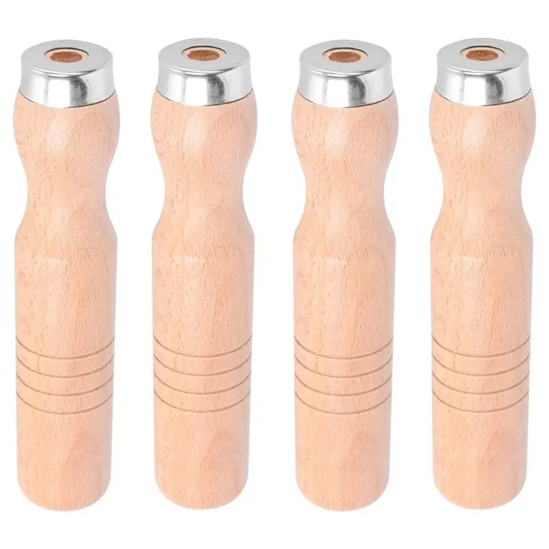 A32HOT-Replacement Hand Tool Parts 4Pcs Wooden File Handles Screwdriver Handles For 10-16 Inch Files Carpenterer Tool Accessorie