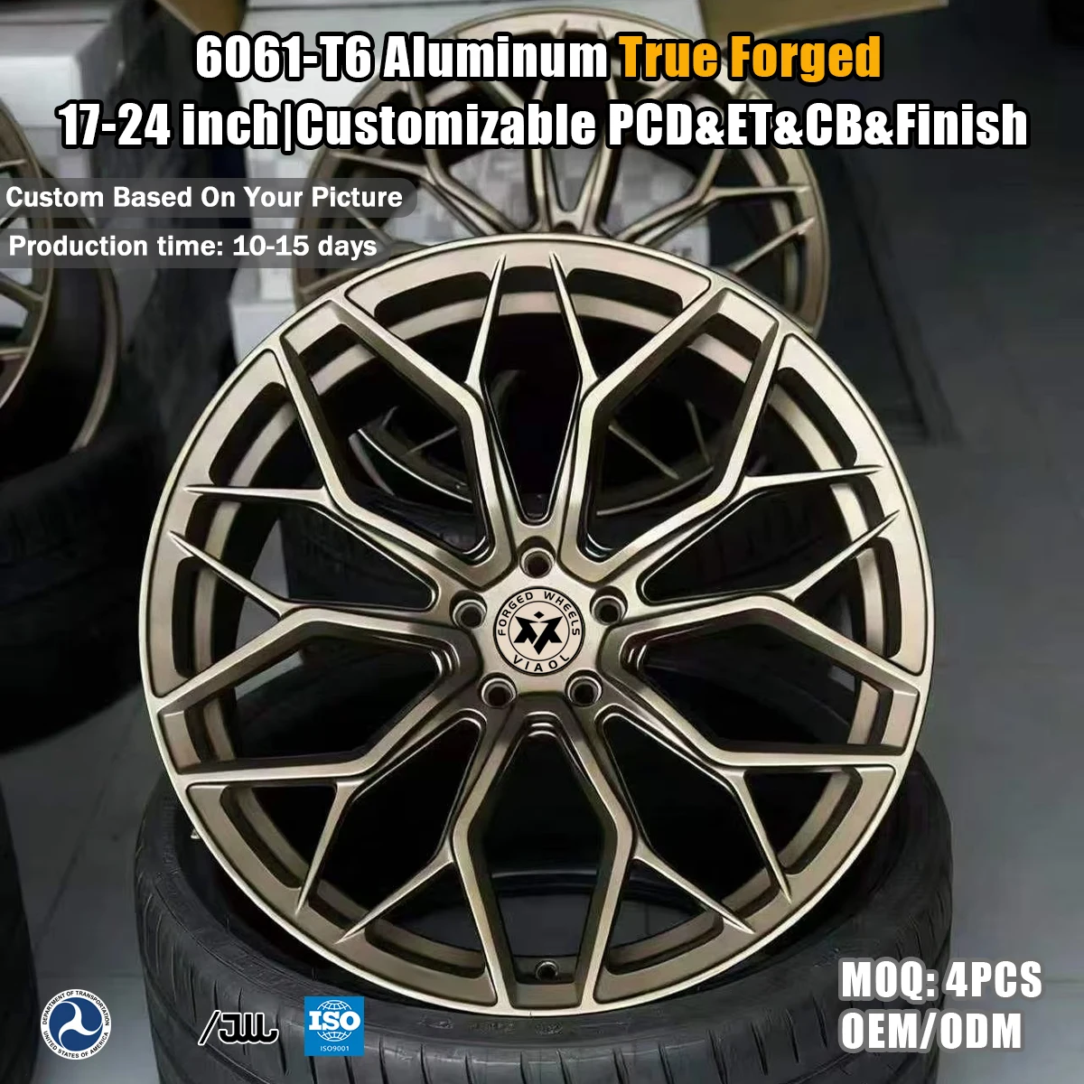 Custom Forged Wheels 21x10 21x11 5x112 5x120 Bronze Geometric Concave Rims Fit for Audi RS7 BMW M4 E63S