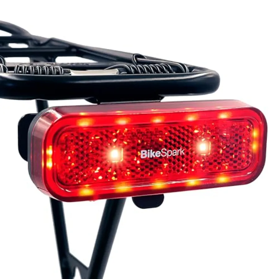 

Rear Light G4R USB Rechargeable Auto-Sensing for Cargo Rack 240HRs Precise Brake Sensing Large Reflector 50-80mm Screw Mounted