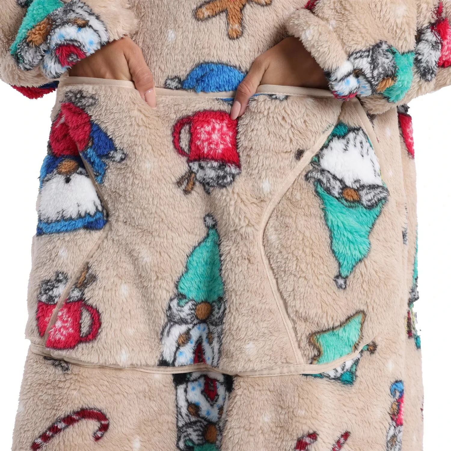 شتاء دافئ الصوف رقيق غامض بطانية هوديي سميكة يمكن ارتداؤها بطانية مقنعين بطانية للبالغين الرجال النساء هدايا عيد الميلاد #4