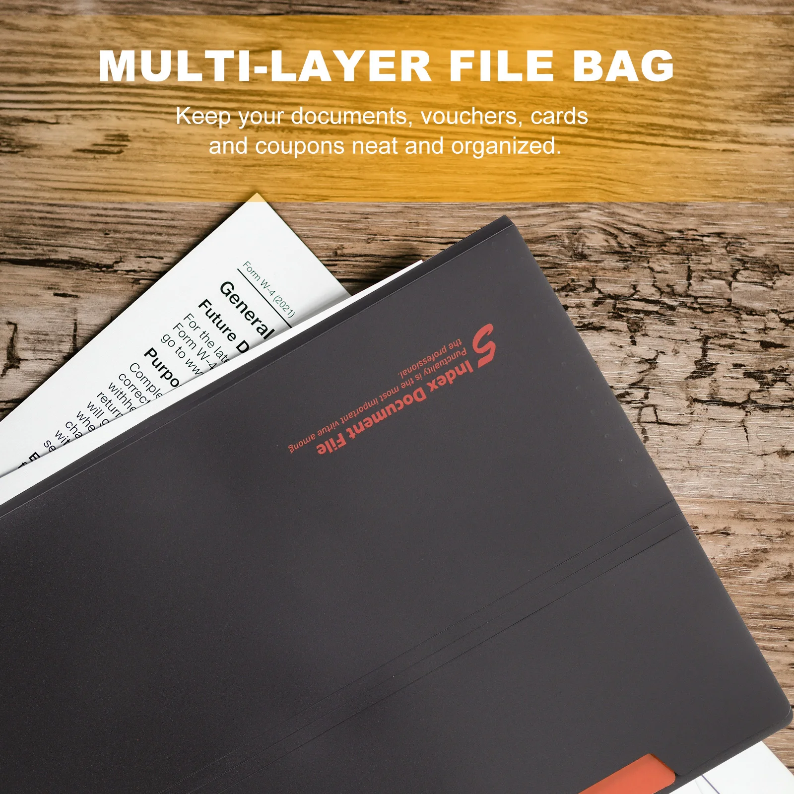 

2pcs Multi-Layer Accordion File Folders Premium Pp Plastic Document Storage Bags Office Supplies File Organizer For Contracts