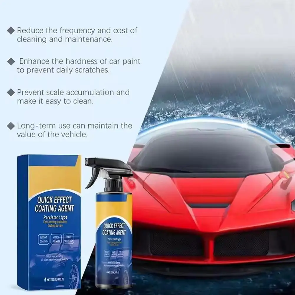 Car Coating Spray Quick Effect Coating Spray 120ml Coating Agent Spray High Protection Quick Car Scratch Remover For Vehicles