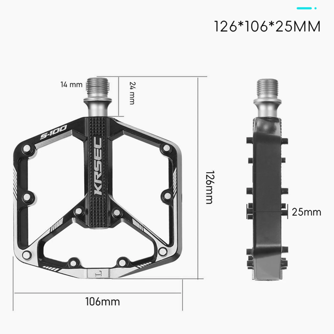 Ultraleichte Fahrradpedale in Bunten Farben mit Gedichteten Lagern aus Aluminiumlegierung, Rutschfeste Pedale für Mountainbikes und Rennräder, Fahrradzubehör – Detail 2
