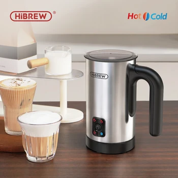 HiBREW 4 in 1 우유 거품기 전자동식 우유 가열기 차가운/따뜻한 라떼 카푸치노 초콜릿 프로틴 파우더 M3A 