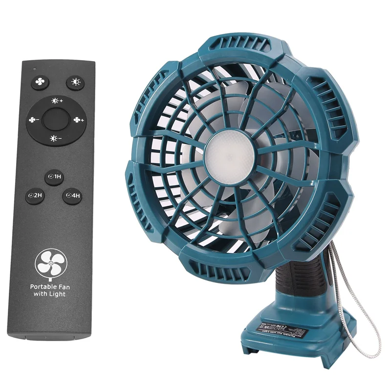 Ventilador de Camping con batería externa, adecuado para Makita (A)