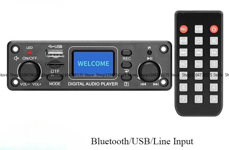 MP3 Bluetooth Decoder Board Usb/line Input Car Digital Audio Player Power Amplifier Board Module TPM119B