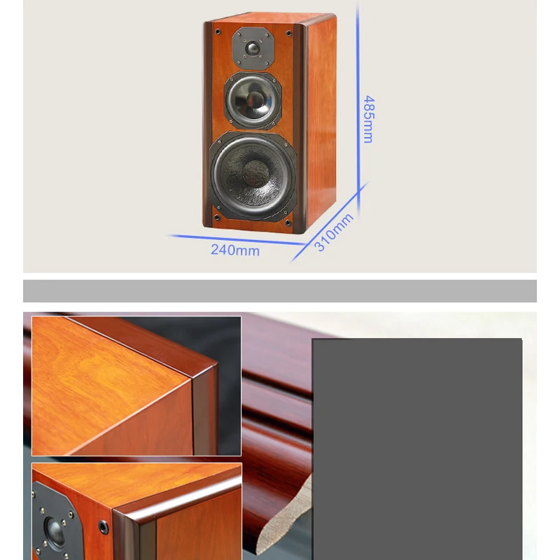 Imagem -04 - Hifi Bookshelf Speaker Caixa de Som de Febre Monitor Passivo Baixo Filme de Seda Tweeter High School Baixo Vias 200w 8ohm 8