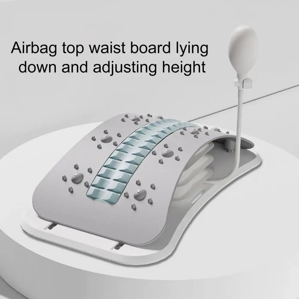Inflatable Back Stretcher Waist Trainer Adjustable Spine Decompressor Lumbar Back Cracker Board Stretching Device Massager