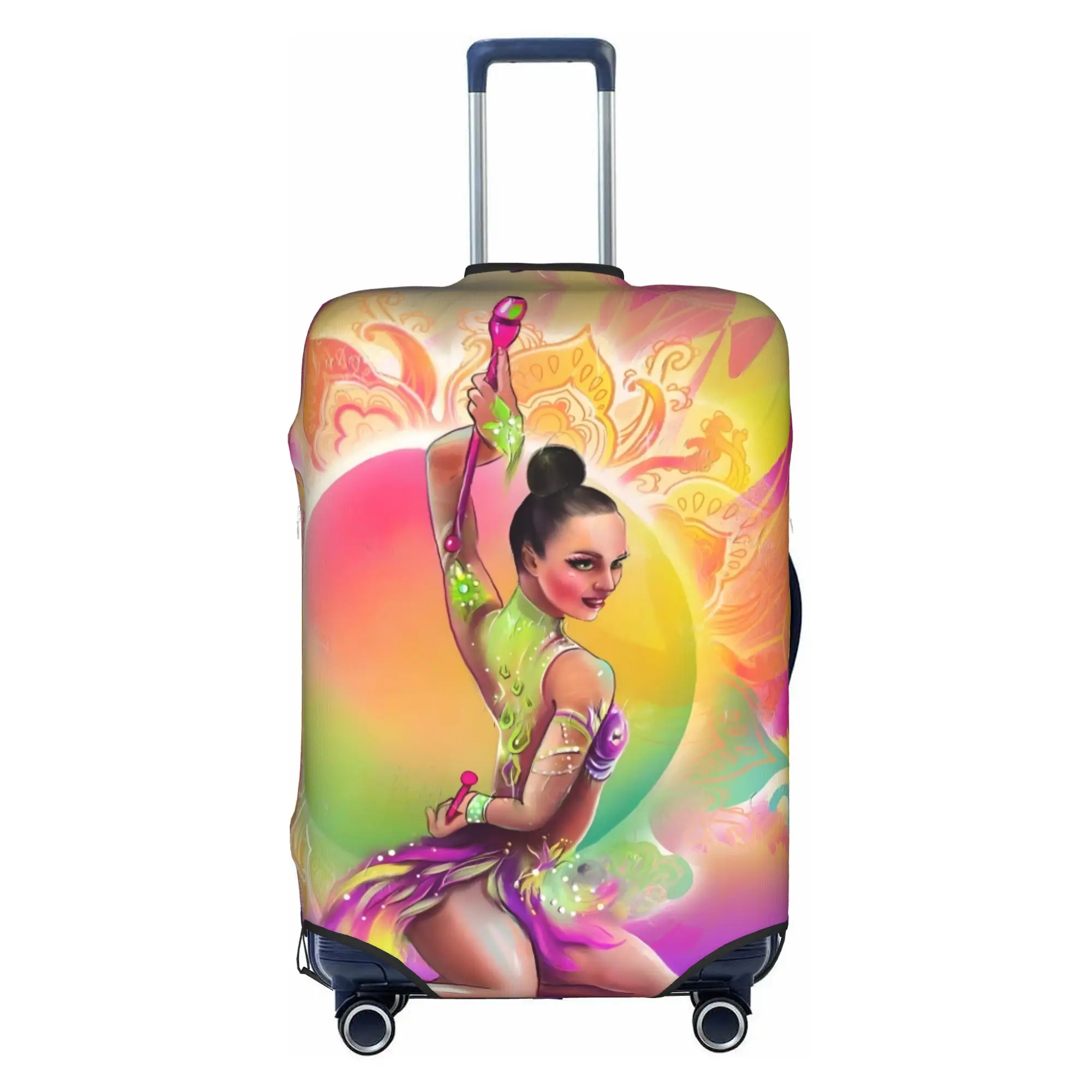 Rhythmic Gymnastics Dance Lover Suitcase Cover Elastic  Luggage Protective Covers for 18-32 inch