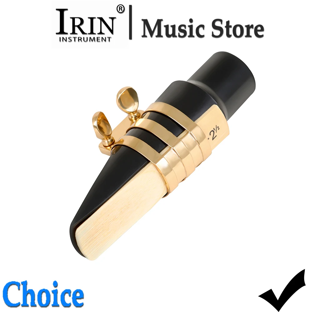 IRIN Alto Saxophone Clip Metal Gold Thickened Card With Transparent Case Clip Alto Sax Accessories Woodwind Instrument Parts