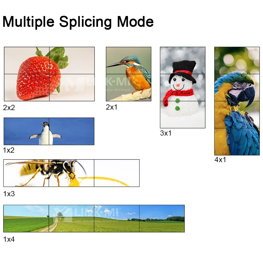 4K  Video Wall Controller with Audio Output for  HD Splicing Display