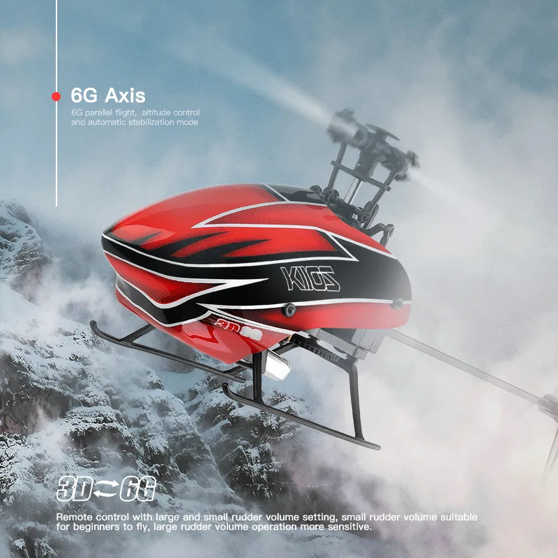 WL Tech XK K110S Brushless Motor Remote Control Helicopter Six Channel Single Rotor Flybarless RC Aircraft For Adult Hobby