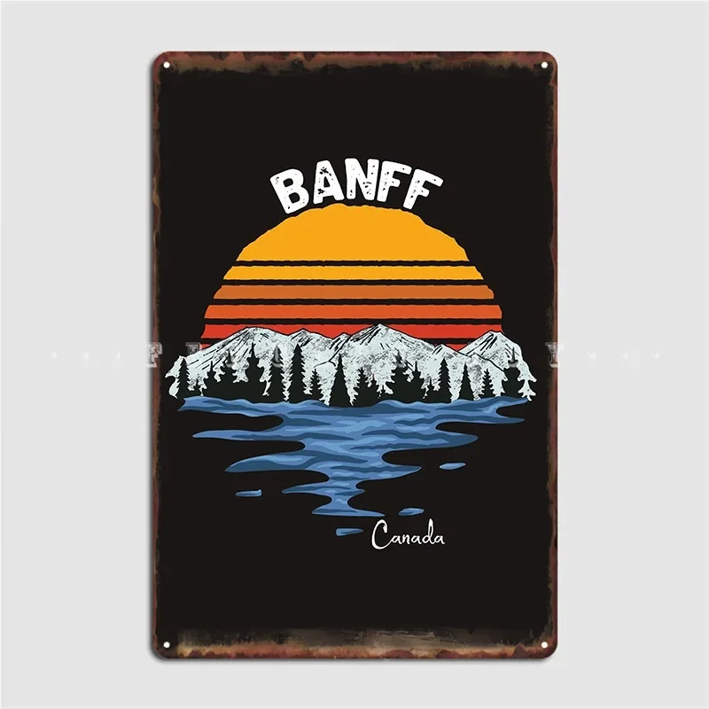 Banff Alberta Canada National Park Metal Sign Party Painting Décor Wall Cave Customize Tin Sign Poster