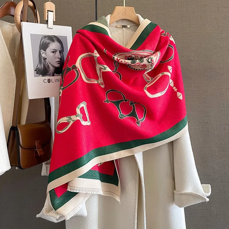 

2025 New Thicked 380g Women Brand Scarf Luxury Brand Autumn Winter Warm Shawls Scarve Pashmina Mujer Femme Foulard Bufanda