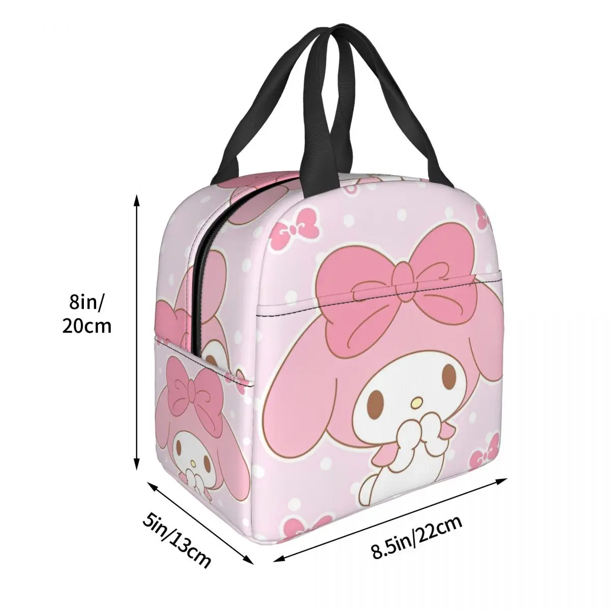 Sanrio Kawaii My Melody Insulated Lunch Bags borsa termica riutilizzabile Anime Lunch Box ad alta capacità Tote uomo donna lavoro viaggi