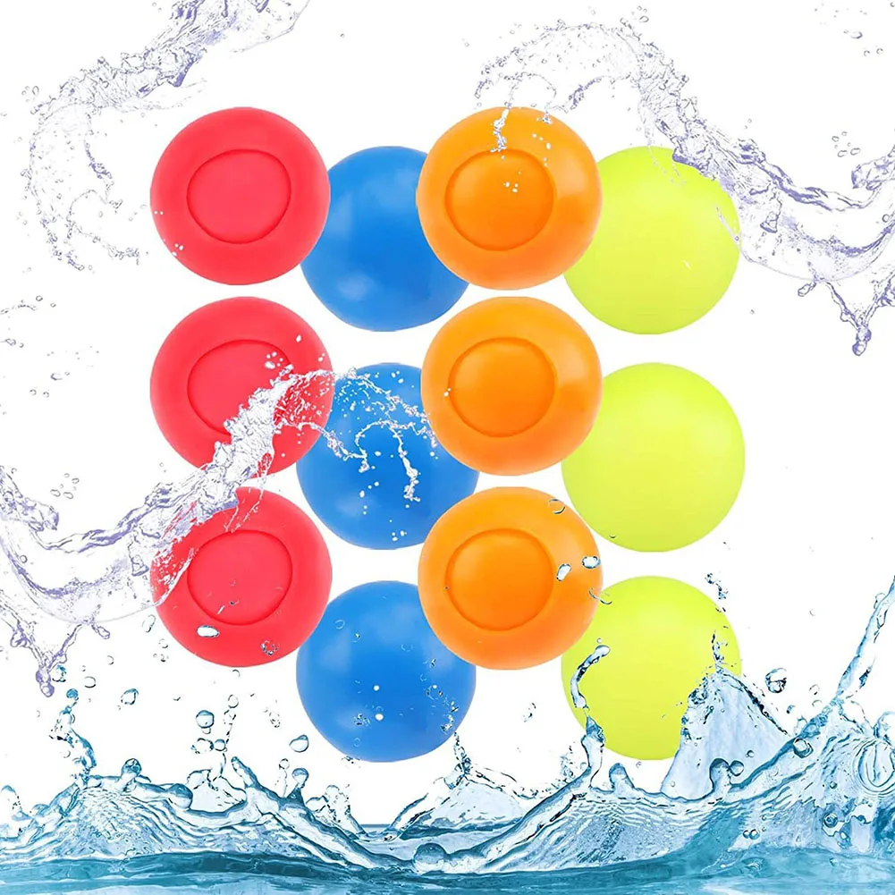 

10Pc Silicone Reusable Water Balloons Balls Summer Outdoor Fun Water Balls Quick Fill Self Sealing Splash Water Balls Bombs Toys