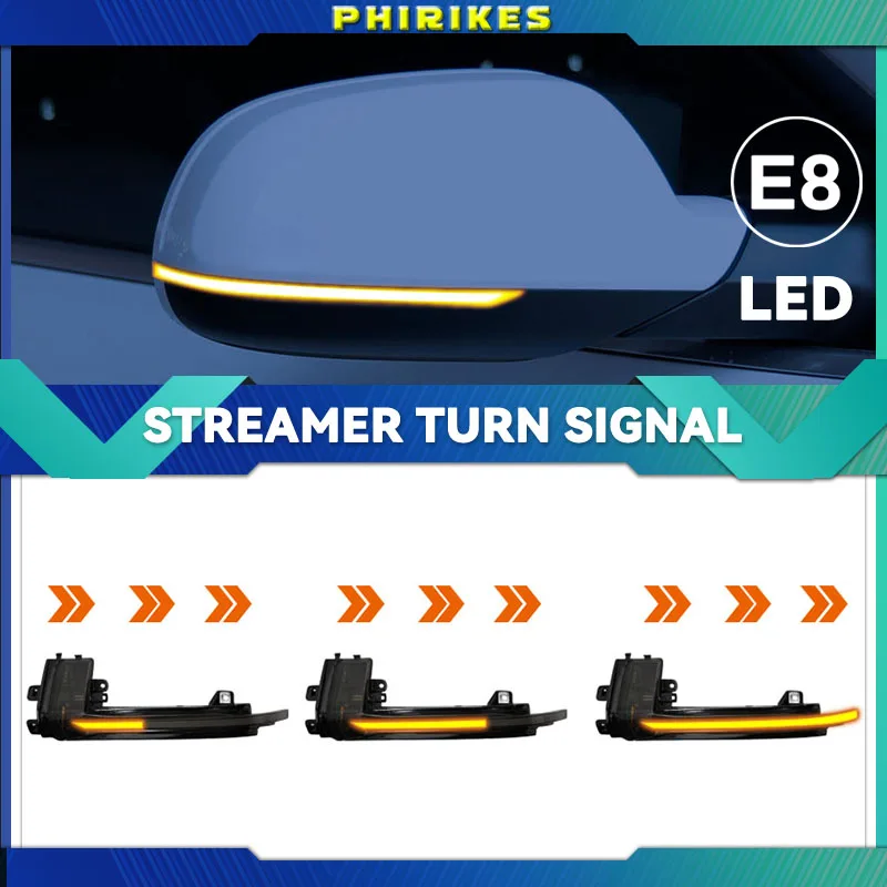 

LED Dynamic Turn Signal Light Side Mirror Flashing Light Repeater Blinker for Audi A3 8P A4 A5 B8 Q3 A6 S6 SQ3 A8 D3 8K