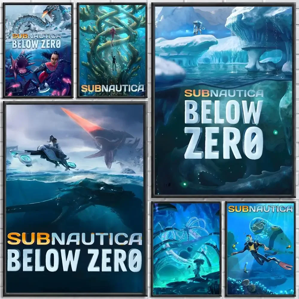 Game Subnautica Below Zero Poster Poster Wall Sticker Waterproof Self Adhesive HD Art Bedroom Bar Decor