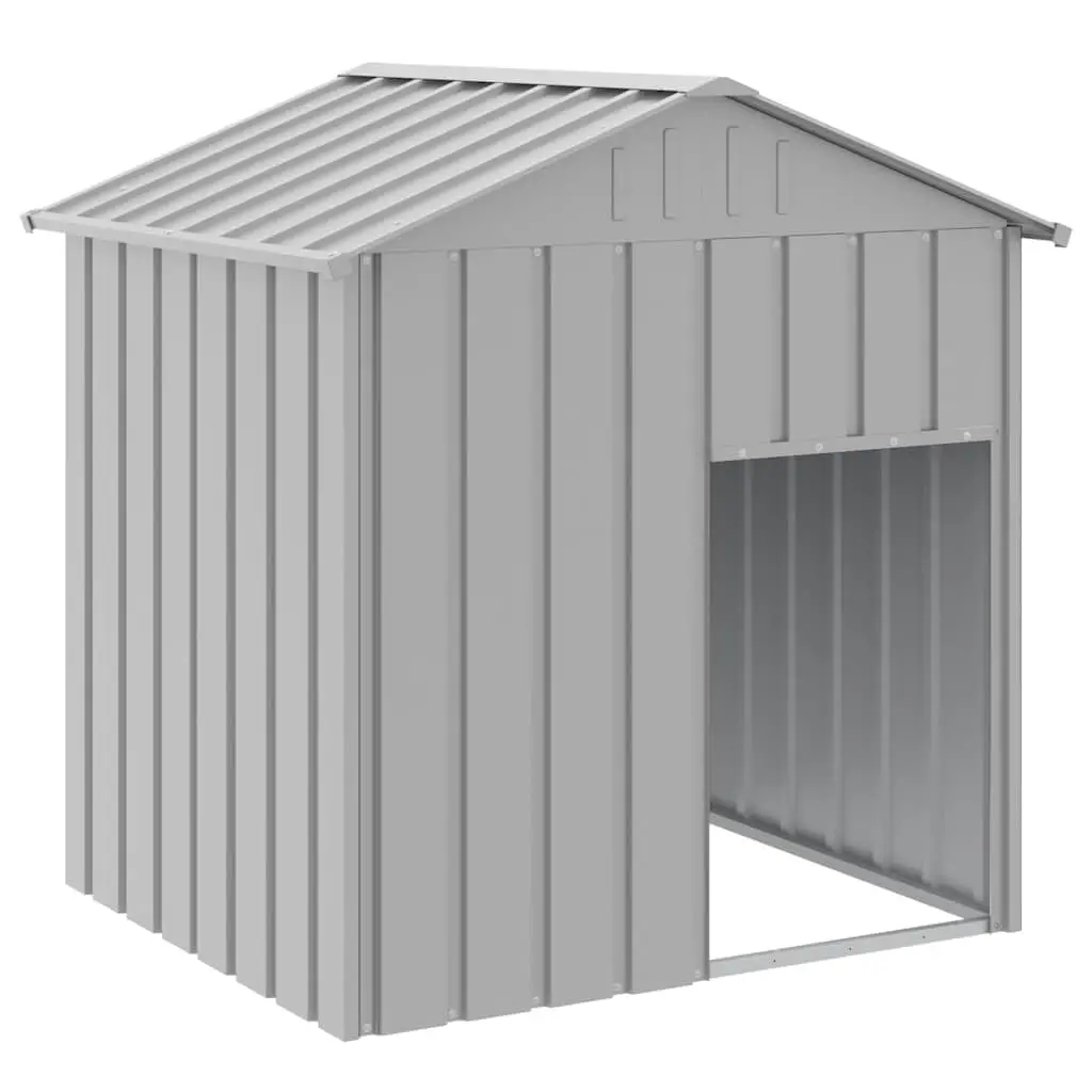 Galvanized Steel Dog Kennel with Roof 46.1x40.6x48.4 Inches Outdoor Pet House for Playing & Training, Customized